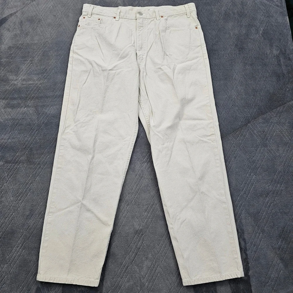 Levi's‎ 550 Jeans Mens 36x30 Off White Relaxed Fit Tapered 90s Vintage USA